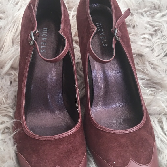 Suede and leather pumps - Picture 5 of 6